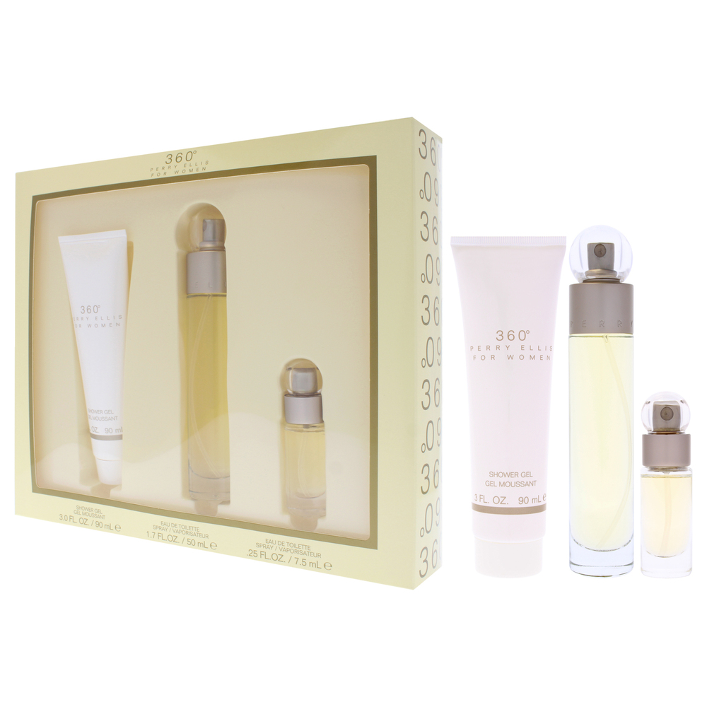 360 by Perry Ellis for Women - 3 Pc Gift Set 1.7oz EDT Spray, 0.25oz EDT - Picture 4 of 8